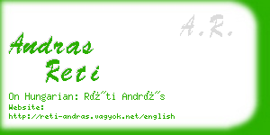 andras reti business card